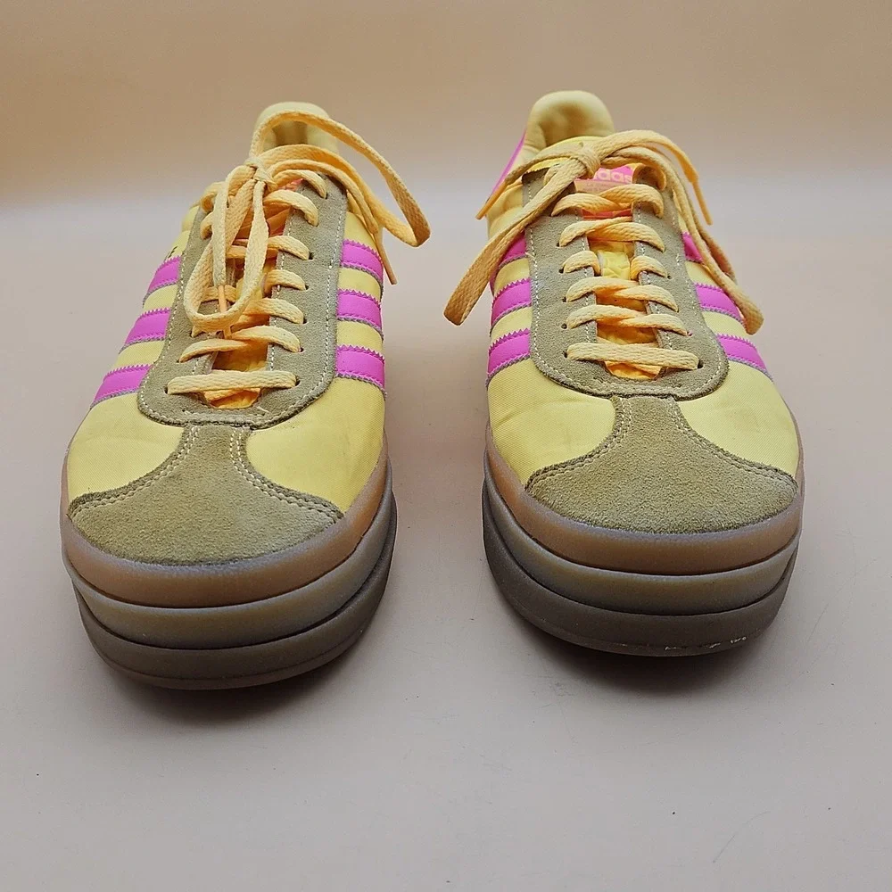Adidas Gazelle Bold Shoes Womens Size 10 Yellow Pink Platform Sneakers IG4387 - Picture 3 of 10